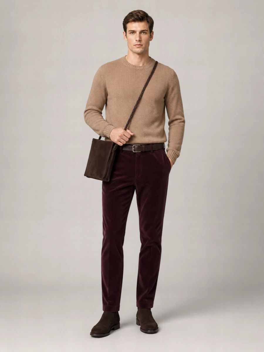 Pt Torino Corduroy Cropped Trousers