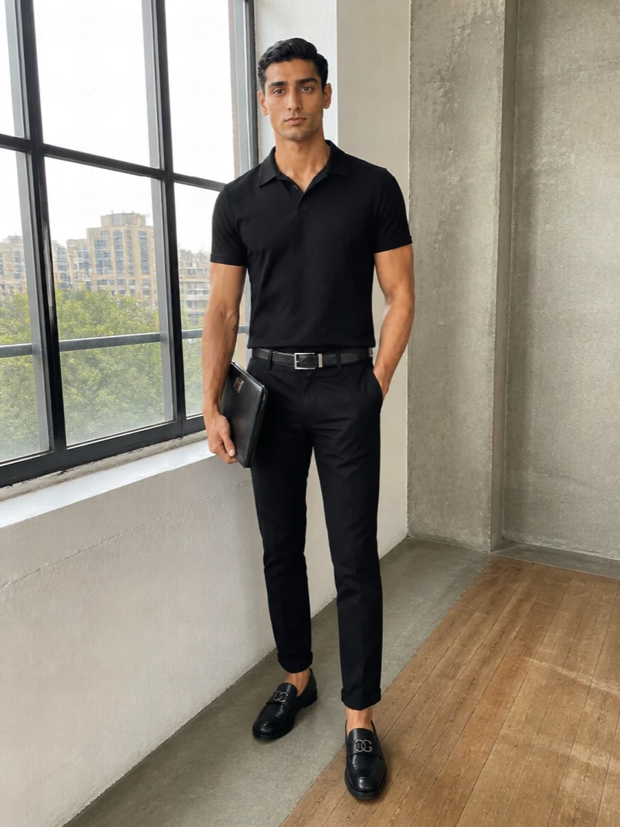 Dondup black polo chinos dolce gabbana loafers