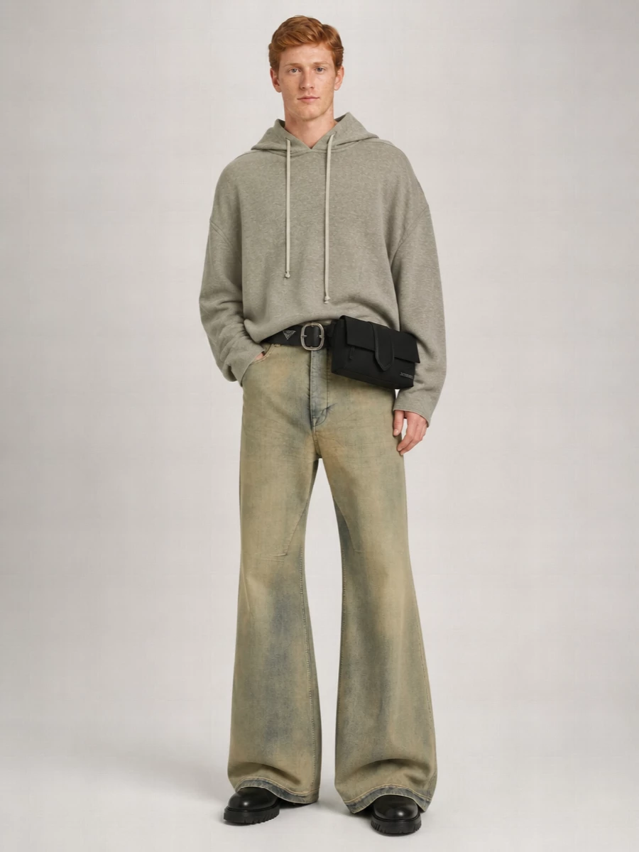 Rick Owens Drkshdw Denim High-Rise Flared Jeans