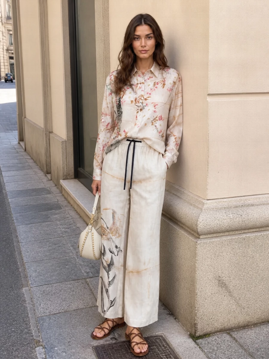 Pierre louise mascia silk set manolo flat sandals