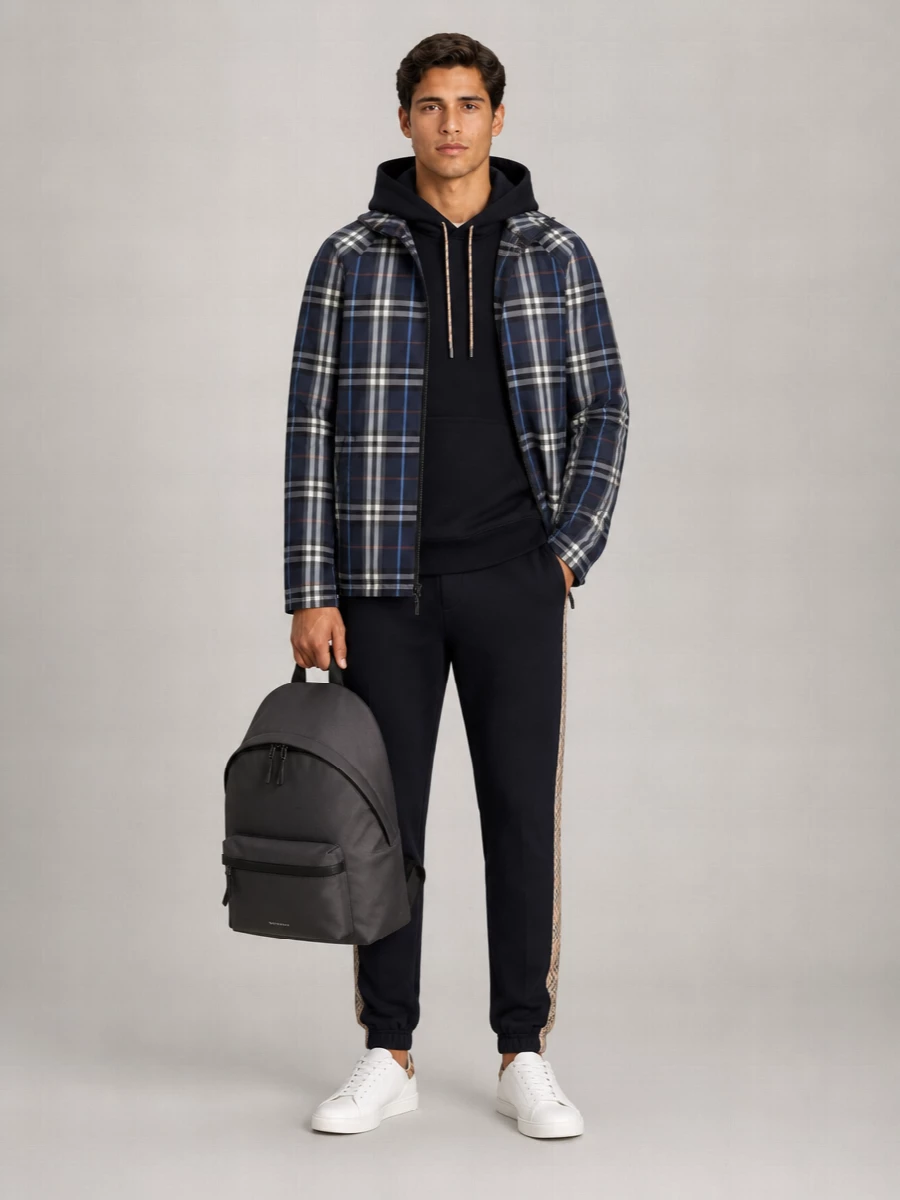 Burberry Reversible Checked Cotton Raincoat