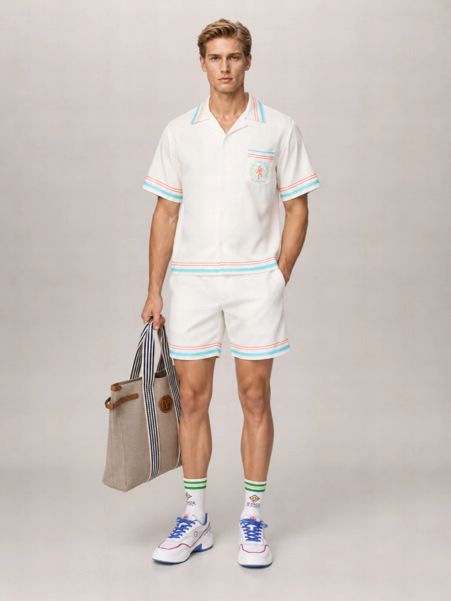 Casablanca Silk Short-Sleeve Shirt