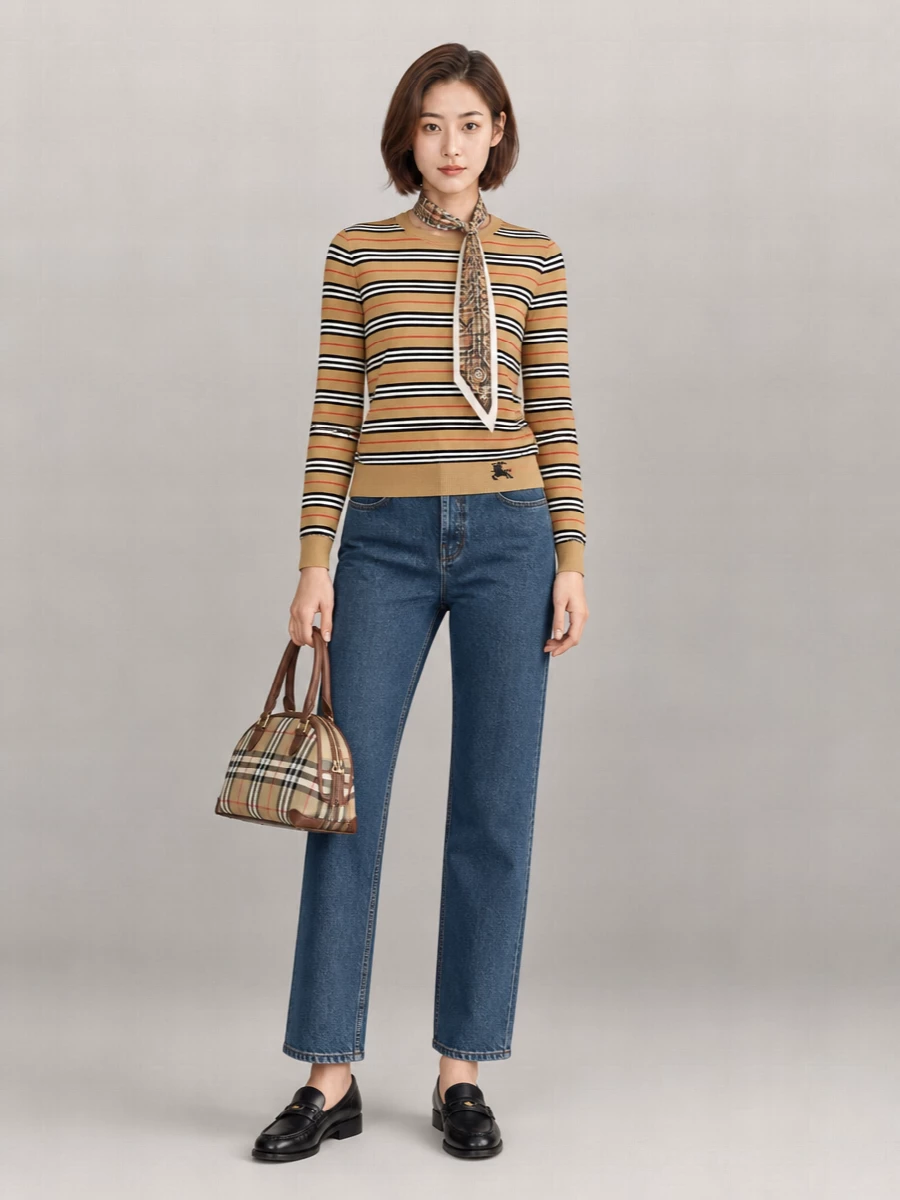 Burberry Striped Cotton Long-Sleeve Jumper