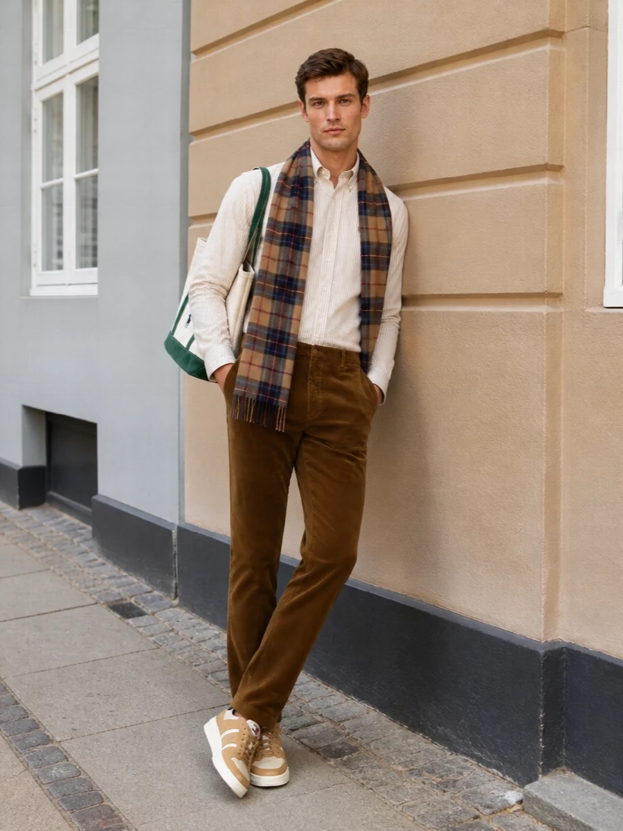 Ralph lauren striped polo caramel corduroy pants