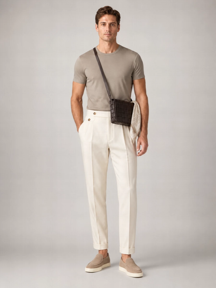 Brunello Cucinelli Bicolor Cotton T-Shirt