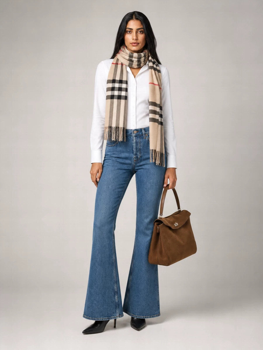 Burberry High-Rise Bootcut Jeans