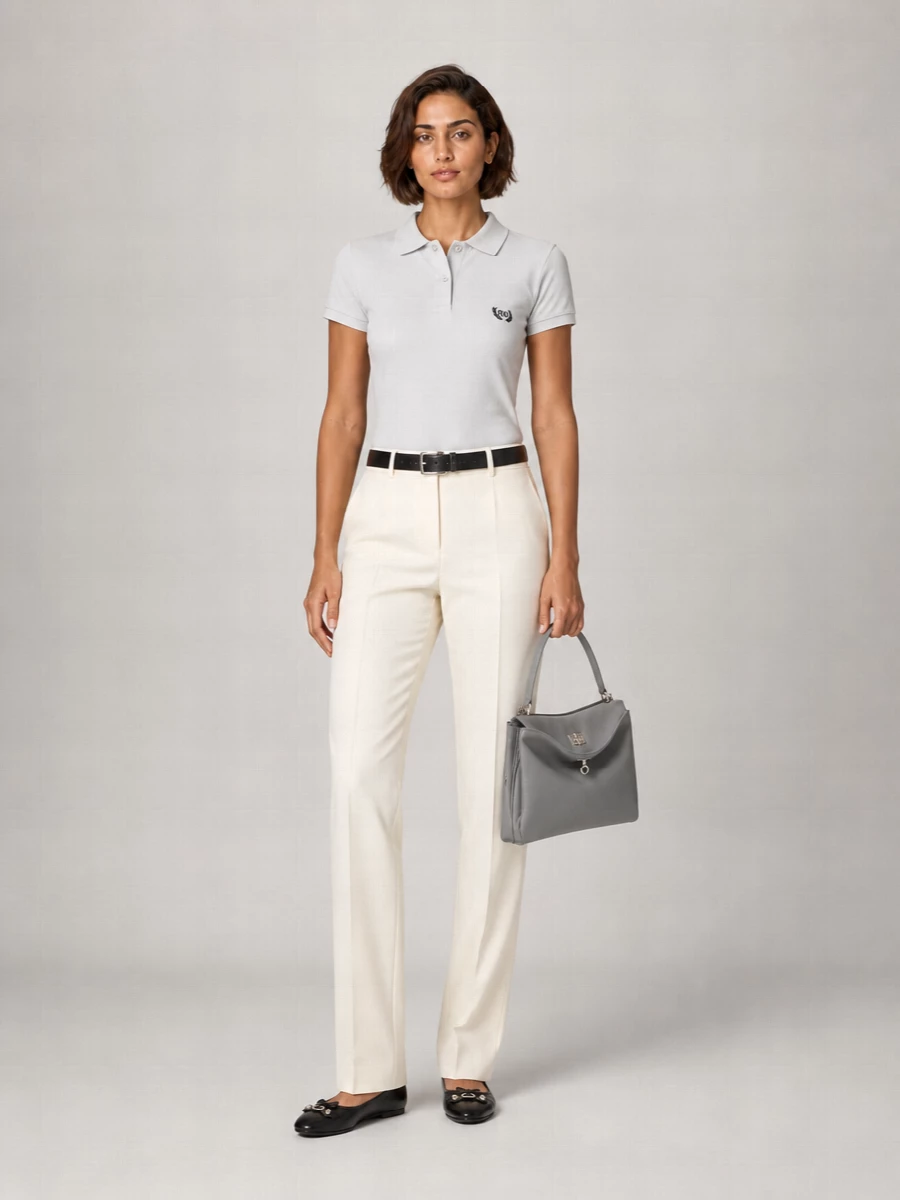 Balenciaga Cotton Ribbed Short-Sleeve Polo Shirt