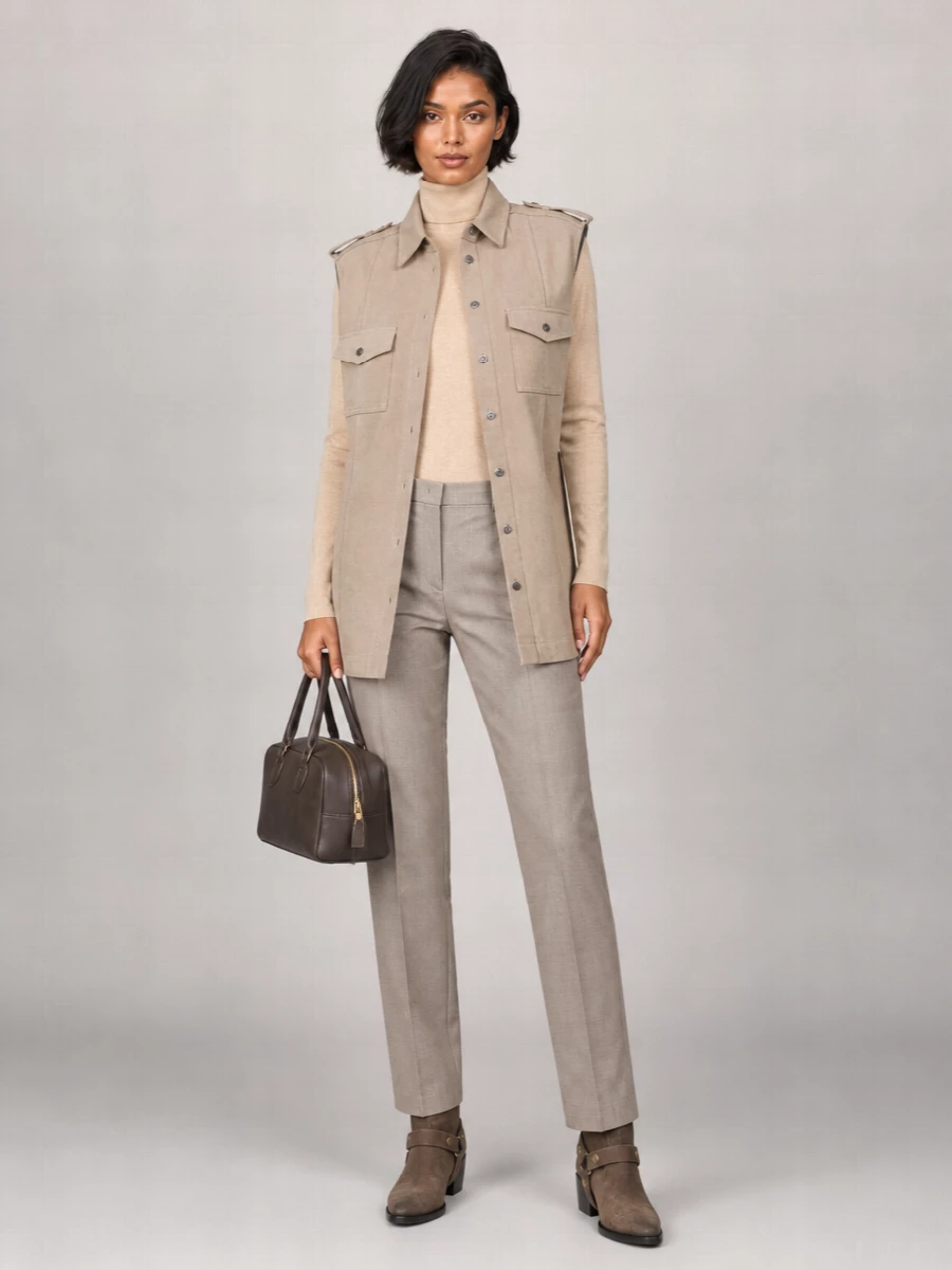 Golden Goose Denim Sleeveless Shirt Dress