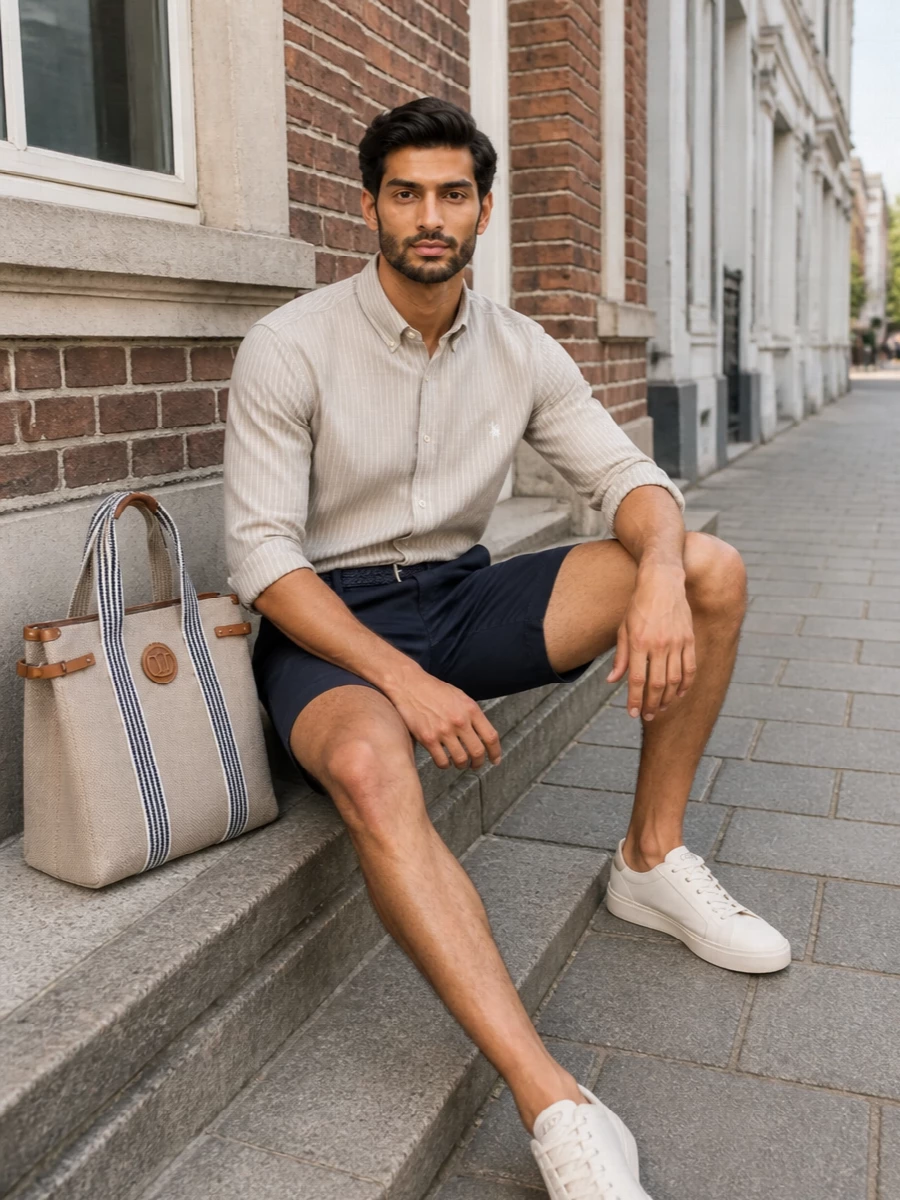 Polo ralph lauren shirt navy shorts tods sneakers