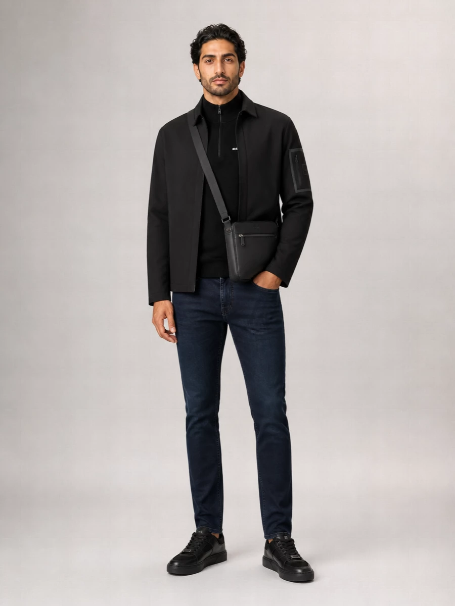 Boss Lightweight Jacket With High Collar