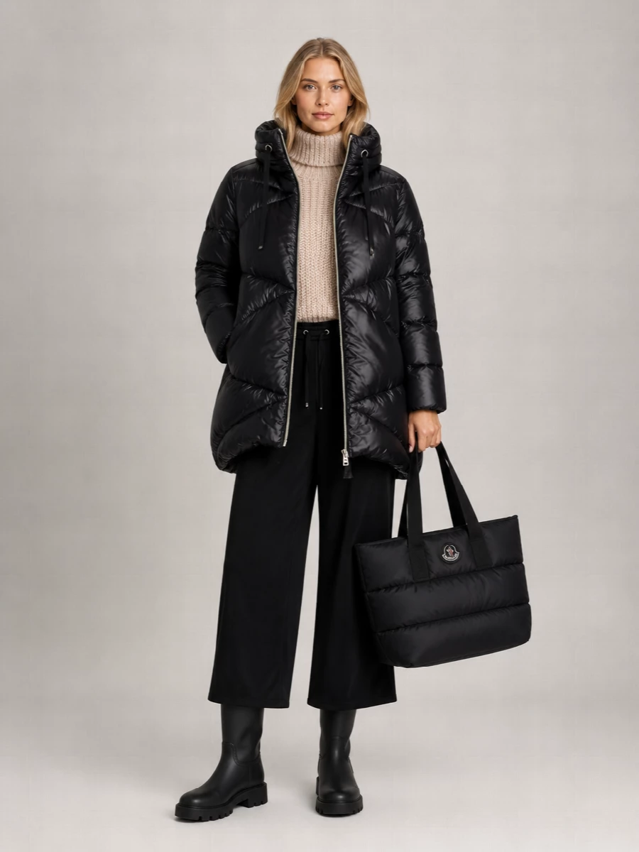 Herno Down Quilted Drawstring High-Collar Puffer Jacket