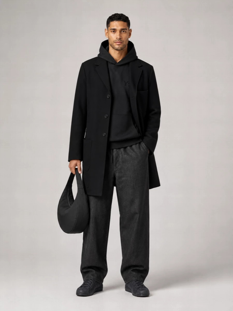 Y-3 Logo-Print Shoulder Bag