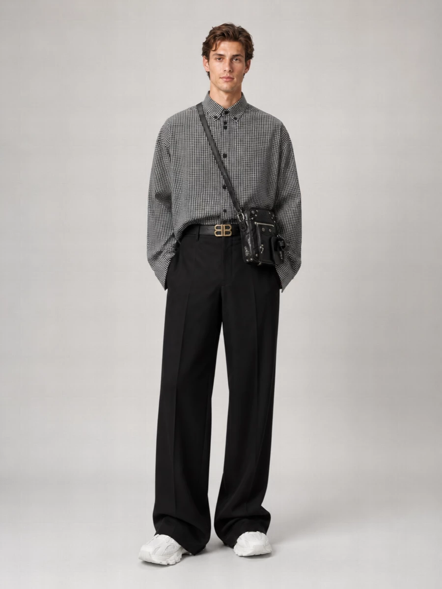 Balenciaga Leather Embellished Messenger Shoulder Bag