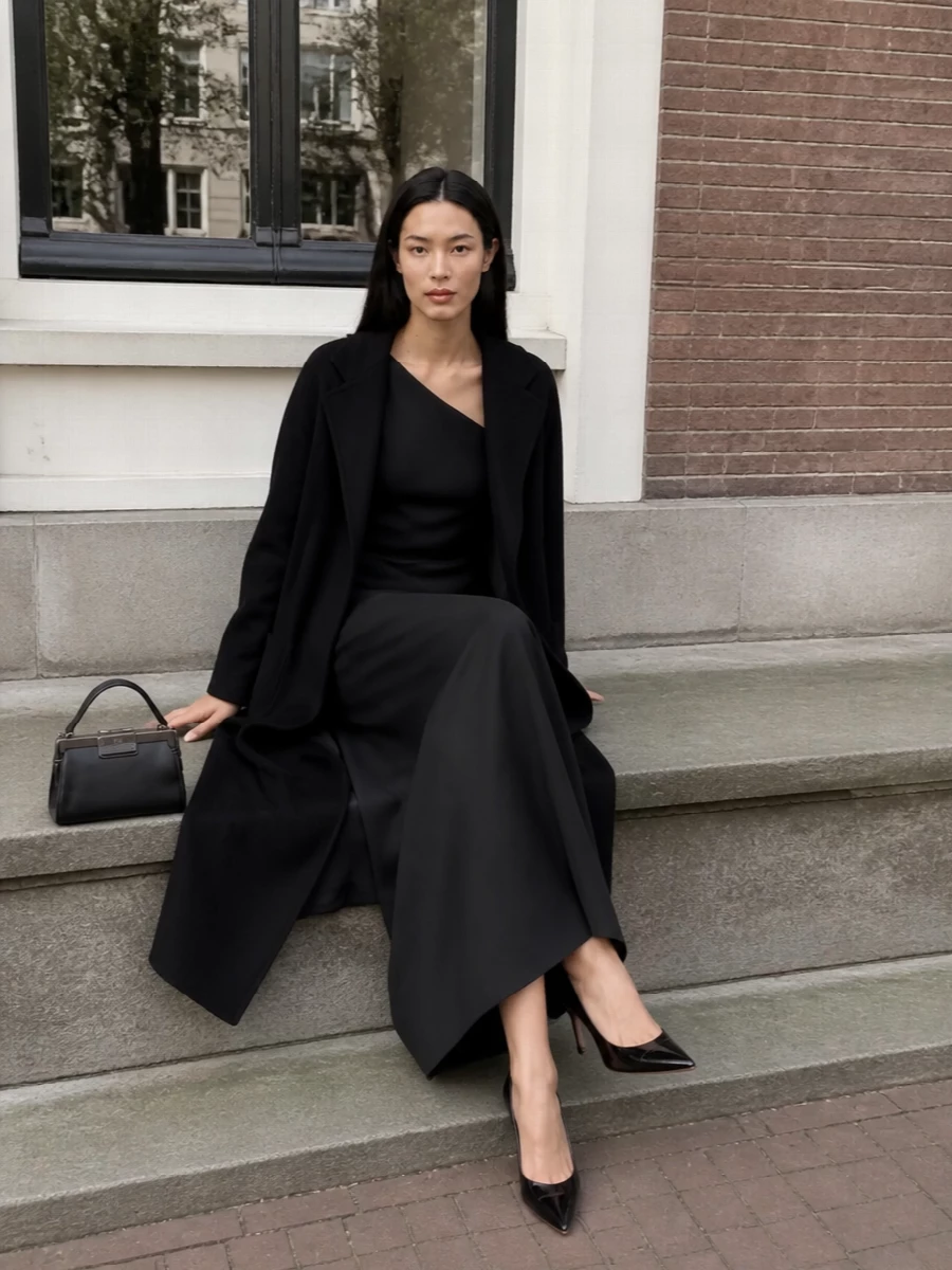 max mara evening dresses black coat with column gown outfit Women's dresses Black and White Plaid enduse-day sleeveless dress featuring a Sizes:3xl