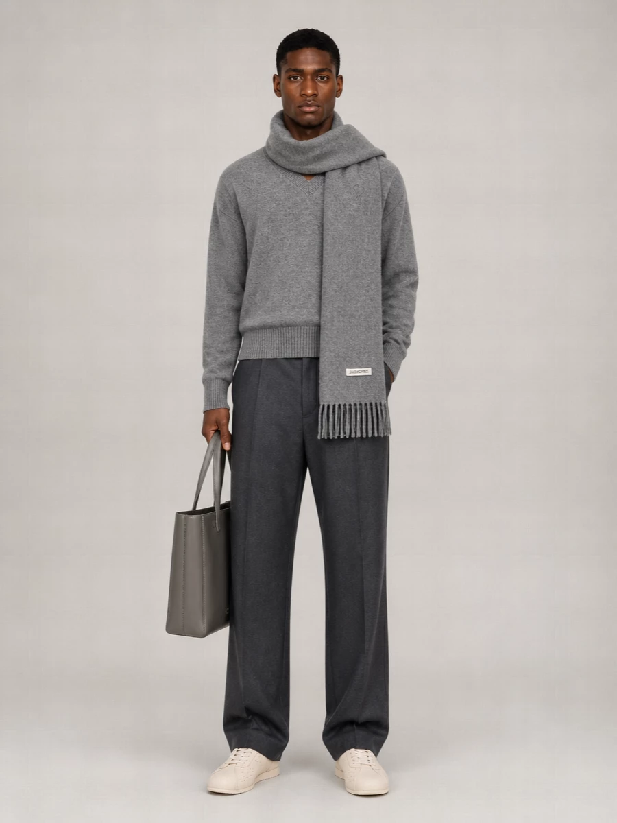 Ami Paris Cashmere Virgin Wool Sweater