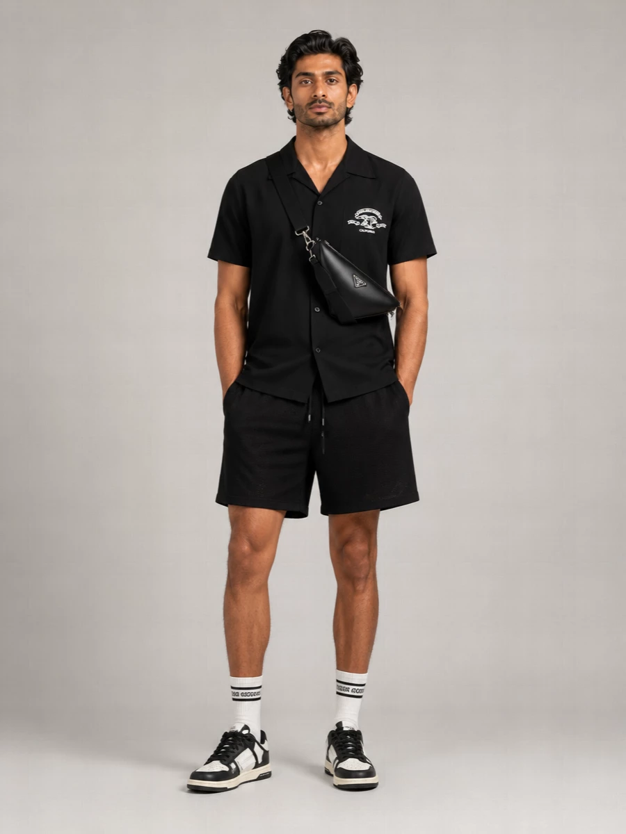 Amiri Crochet Mesh Tailored Shorts