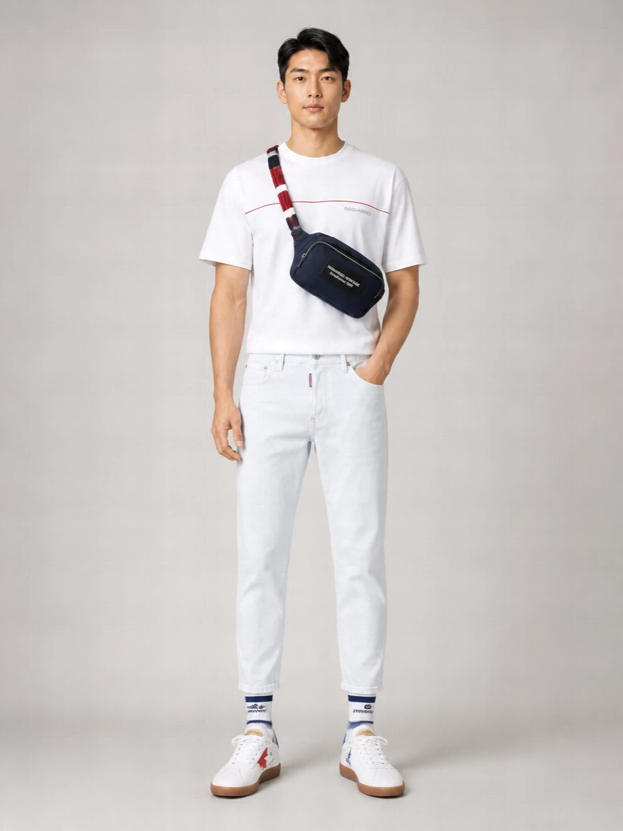 Dsquared2 Printed Cotton Oversized T-Shirt
