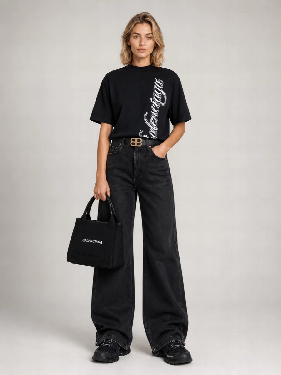 Balenciaga Cotton Medium Fit T-Shirt