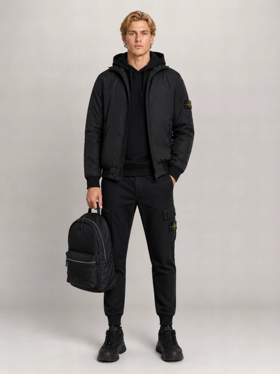 Stone Island Hooded Nylon Padded Jacket