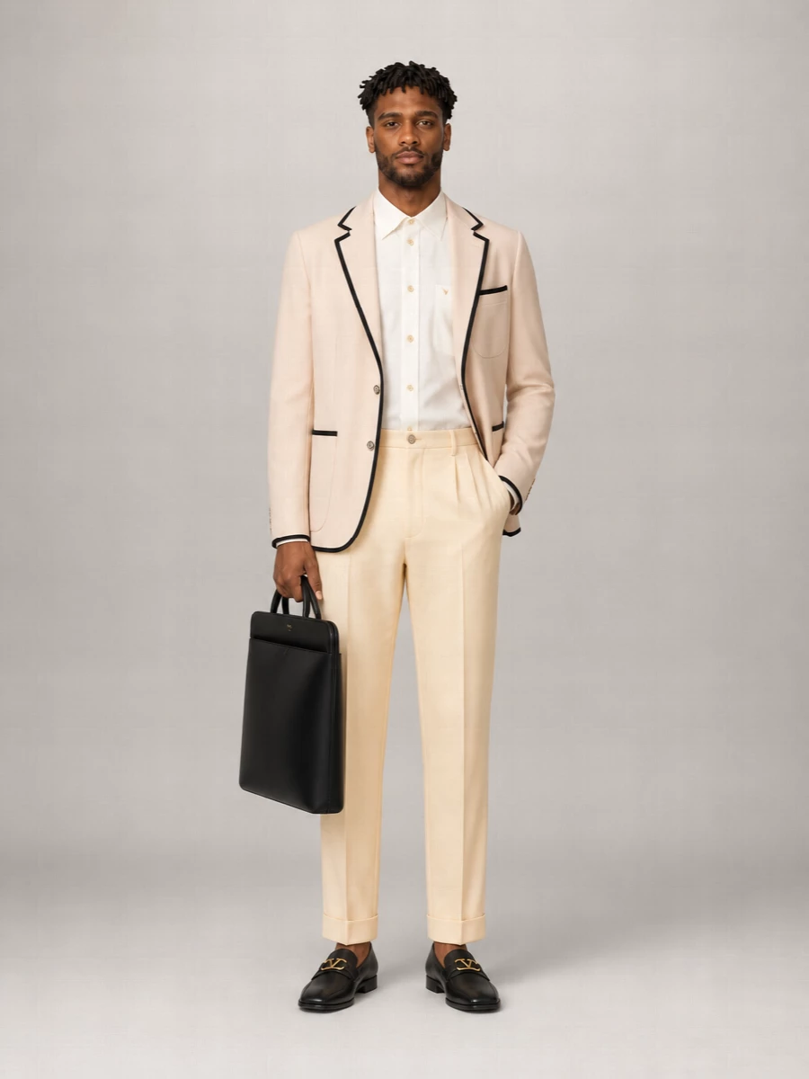 Valentino Virgin Wool Single-Breasted Blazer