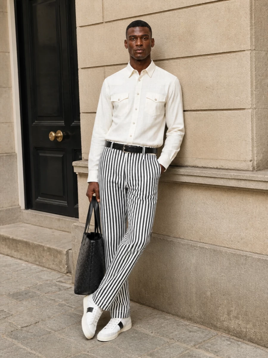 Tom ford shirt striped trousers outfit