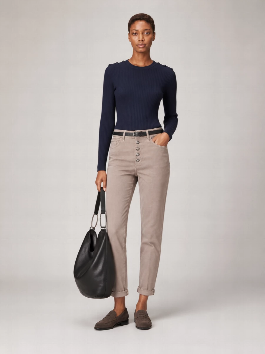 Dondup corduroy straight-leg trousers
