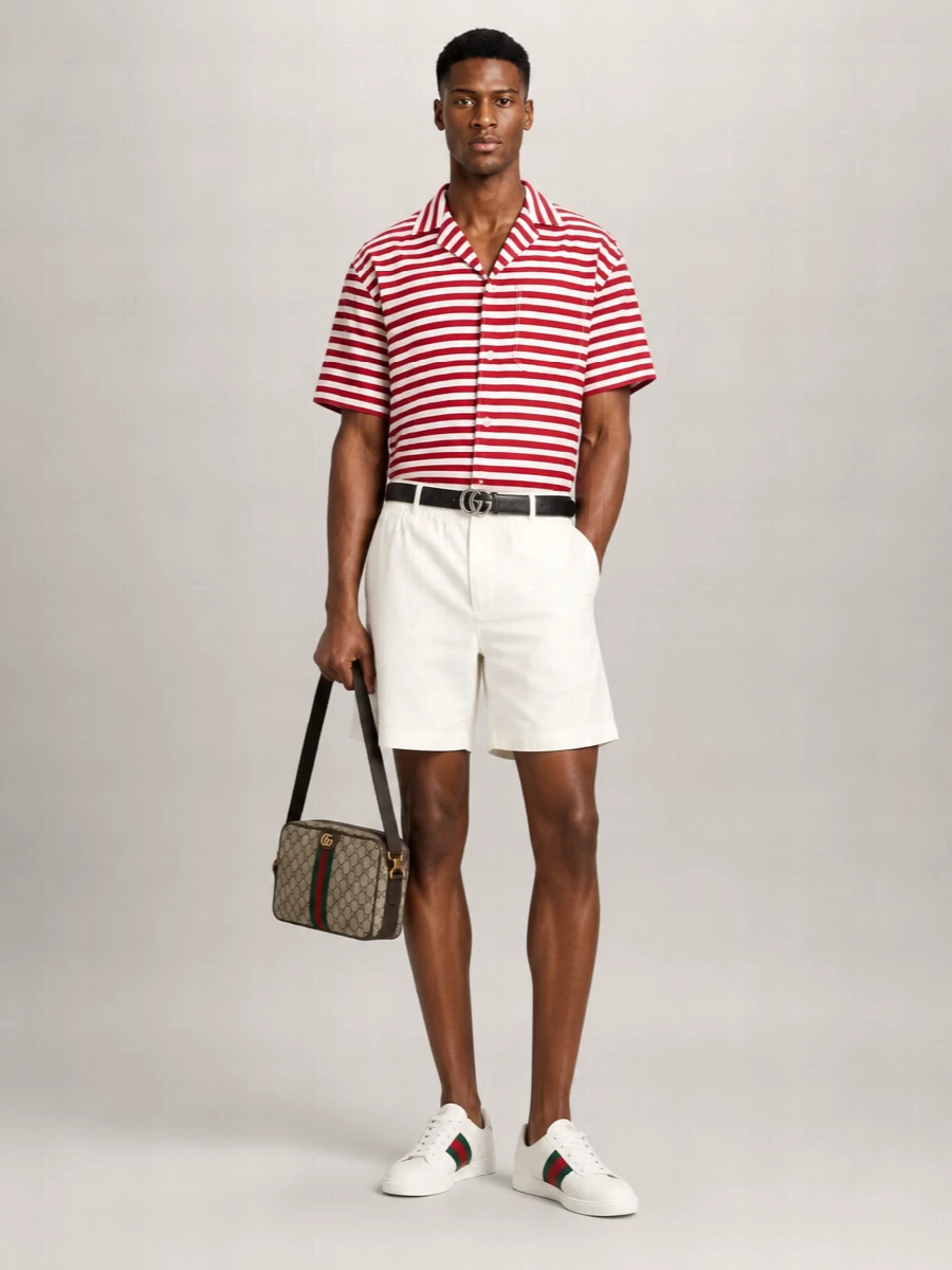 Gucci Cotton Blend Embroidered Shirt