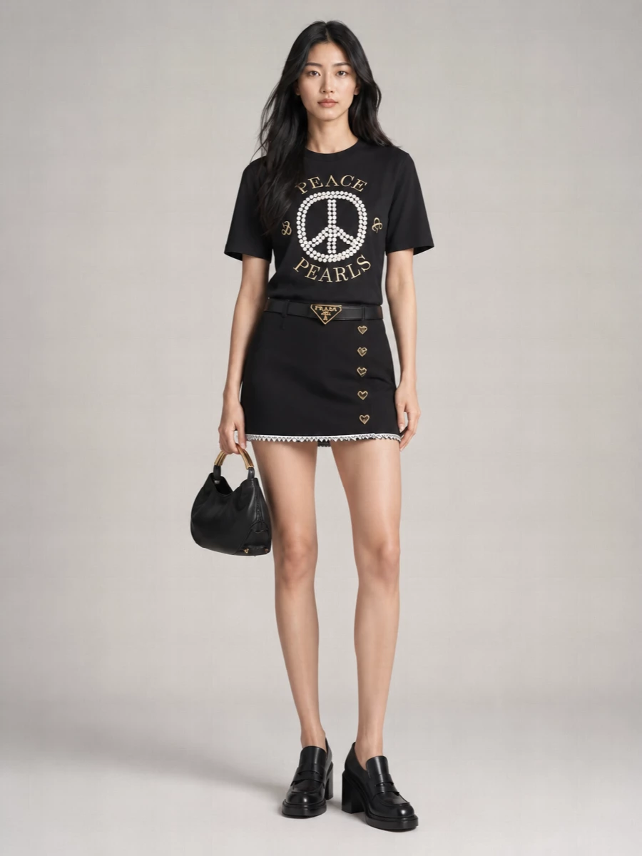 Moschino Cotton Embroidered T-Shirt