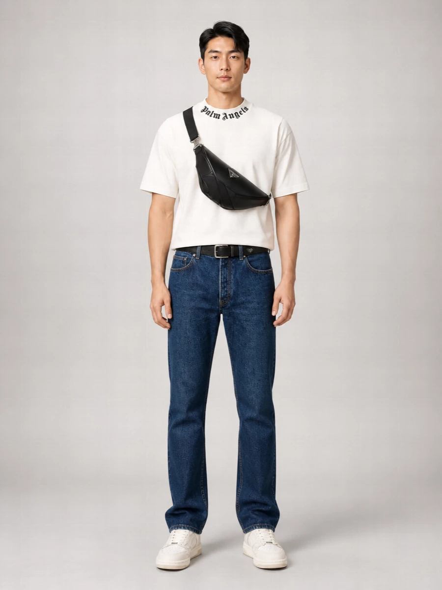 Palm Angels Denim Straight-Leg Jeans