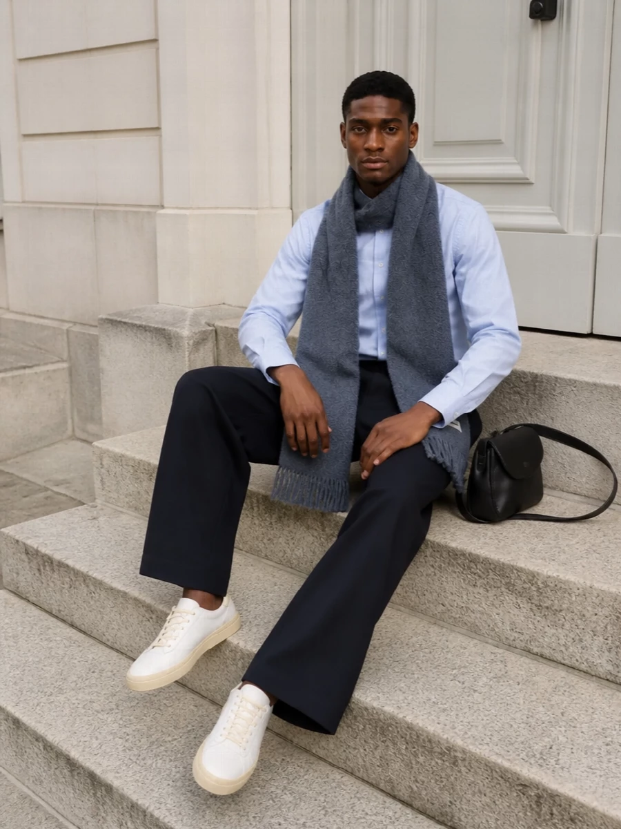 Jw anderson shirt jil sander navy trousers sneakers