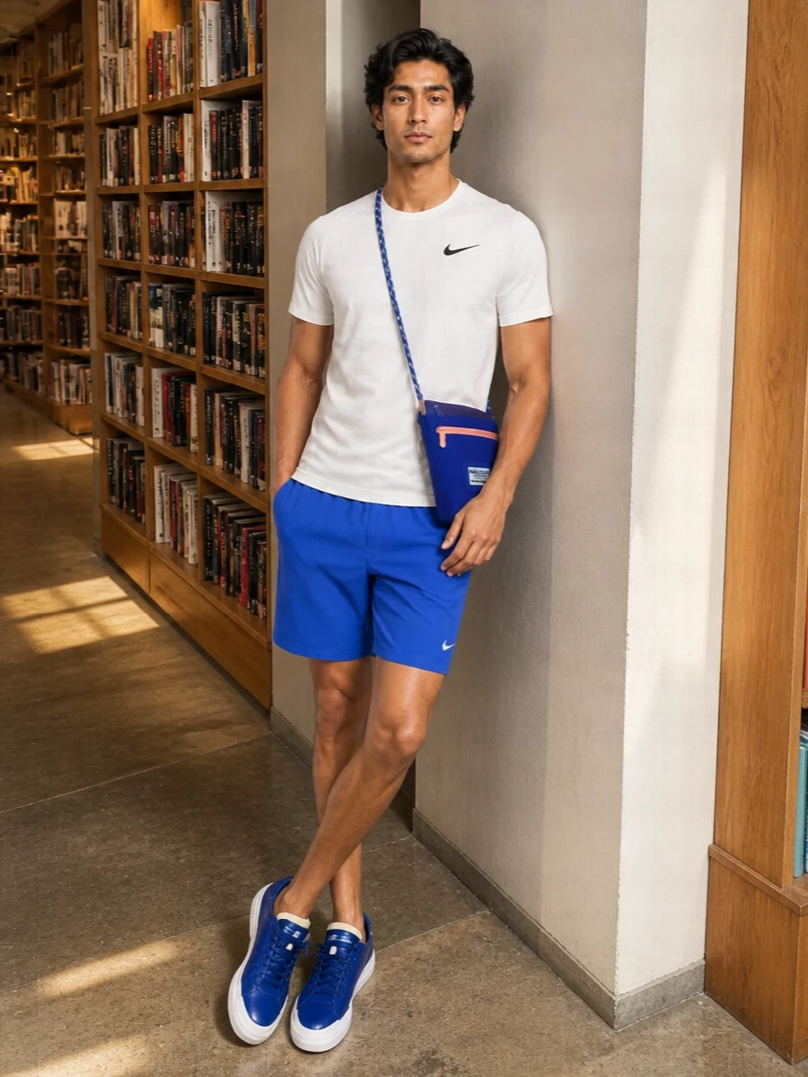 Nike cobalt sport outfit tee sneakers