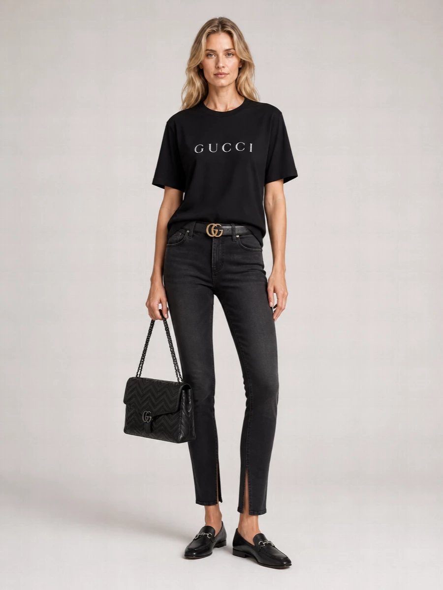 Gucci Silk Shoulder Bag