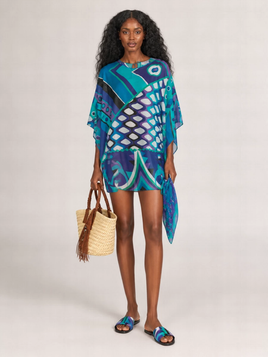 Pucci Cotton Printed Short Kaftan