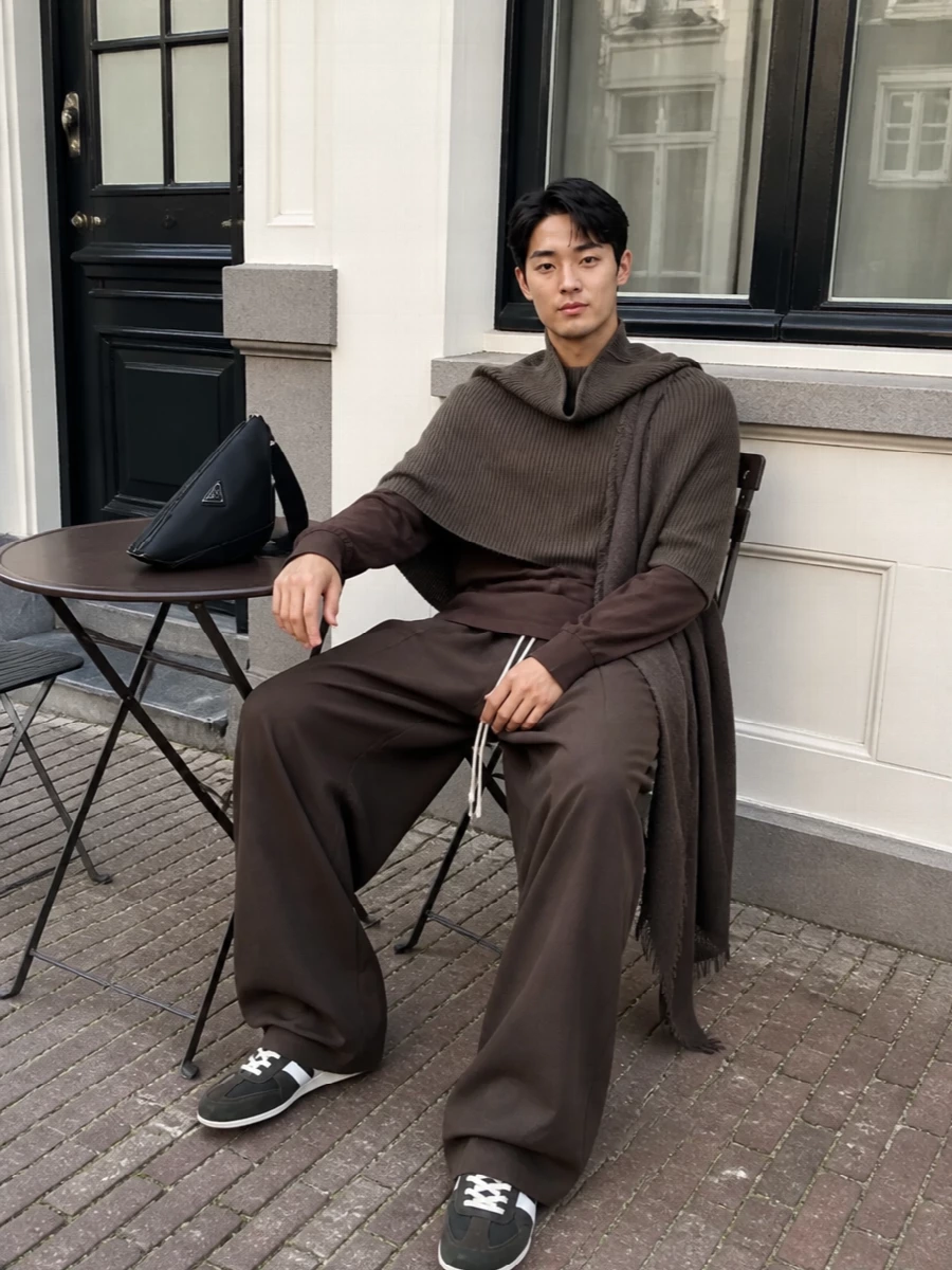 Rick owens cape wide leg trousers sneakers