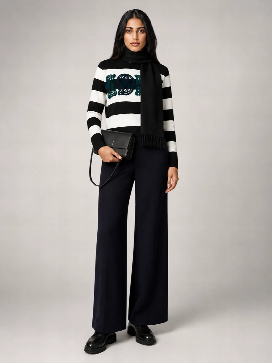 Max Mara Two-Tone Virgin Wool Sweater