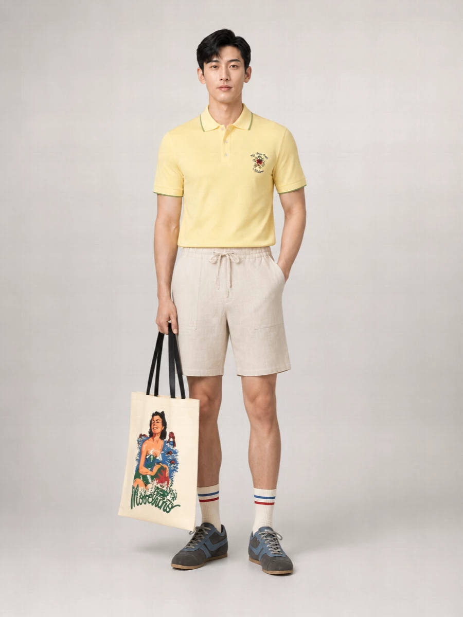Drôle De Monsieur Cotton Short-Sleeve Polo Shirt