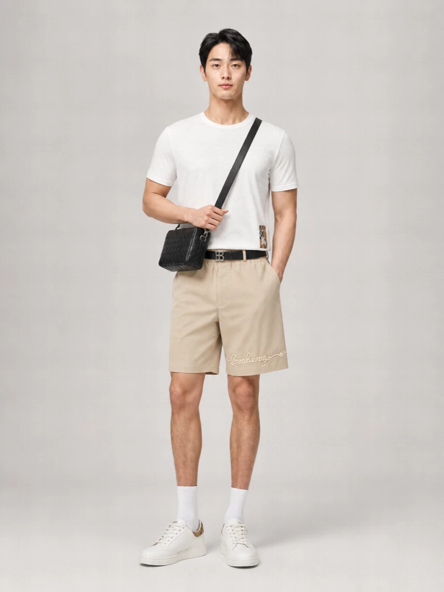 Burberry Checked Patch T-Shirt