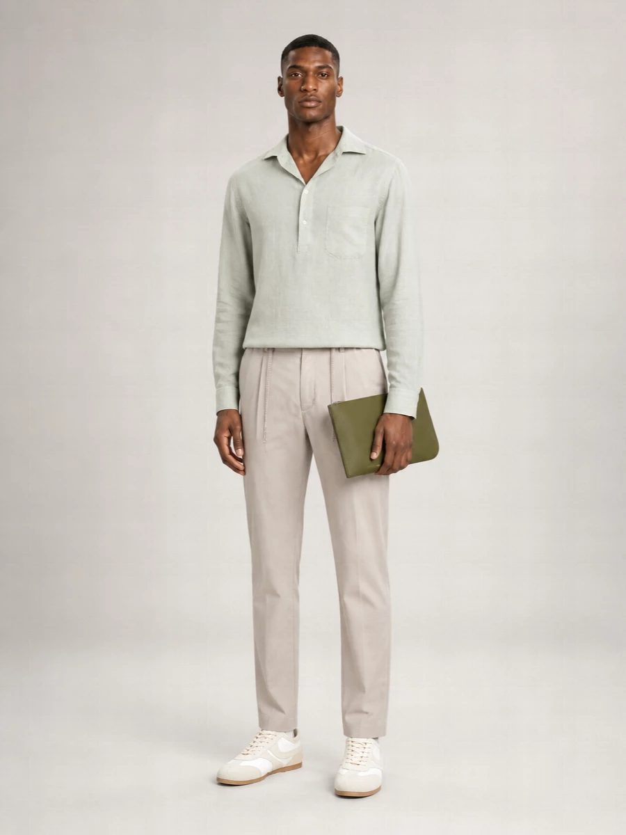 Dries Van Noten Leather Low-Top Sneakers