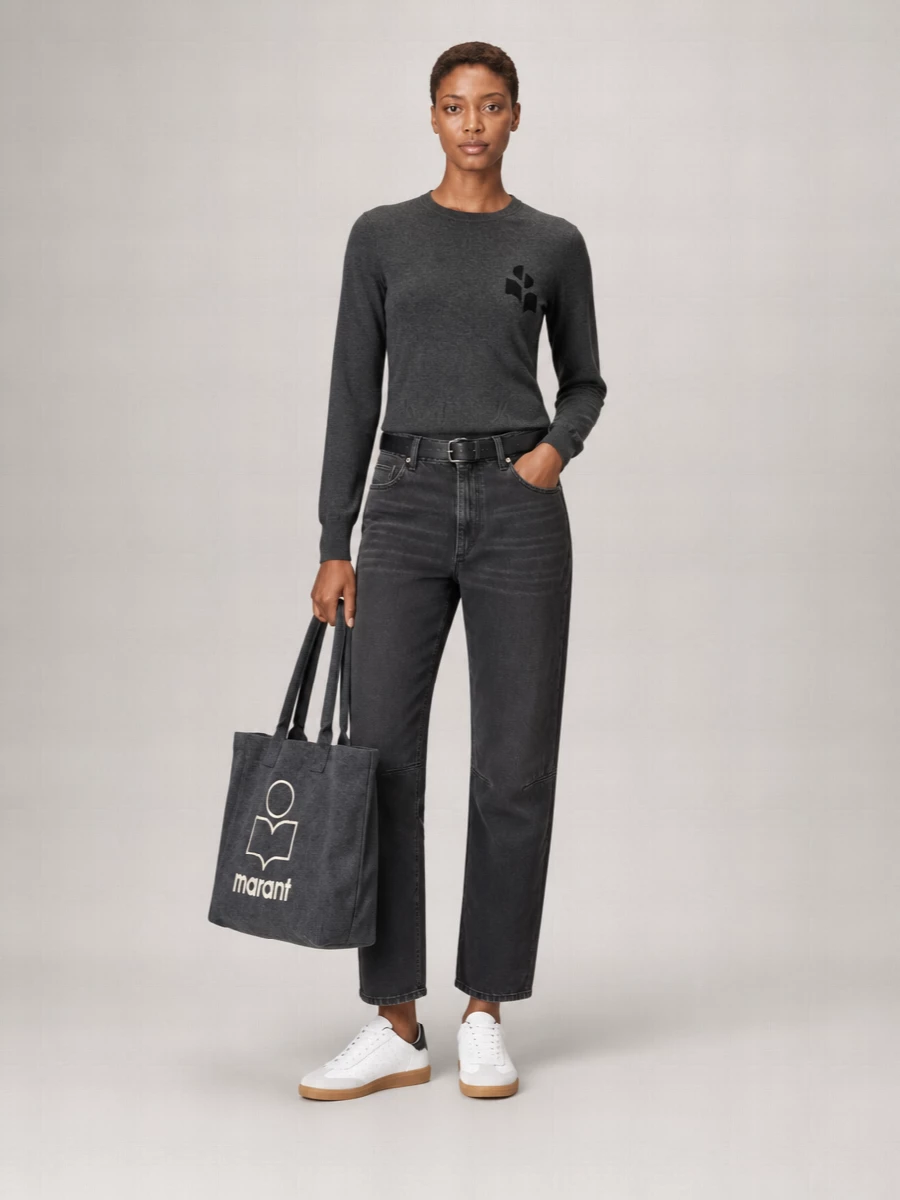 Isabel Marant Etoile Ribbed Logo-Intarsia Sweater