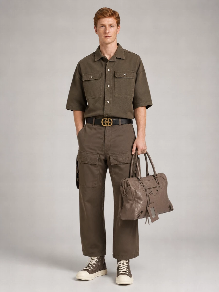 Rick Owens Drkshdw Cotton Cargo Trousers