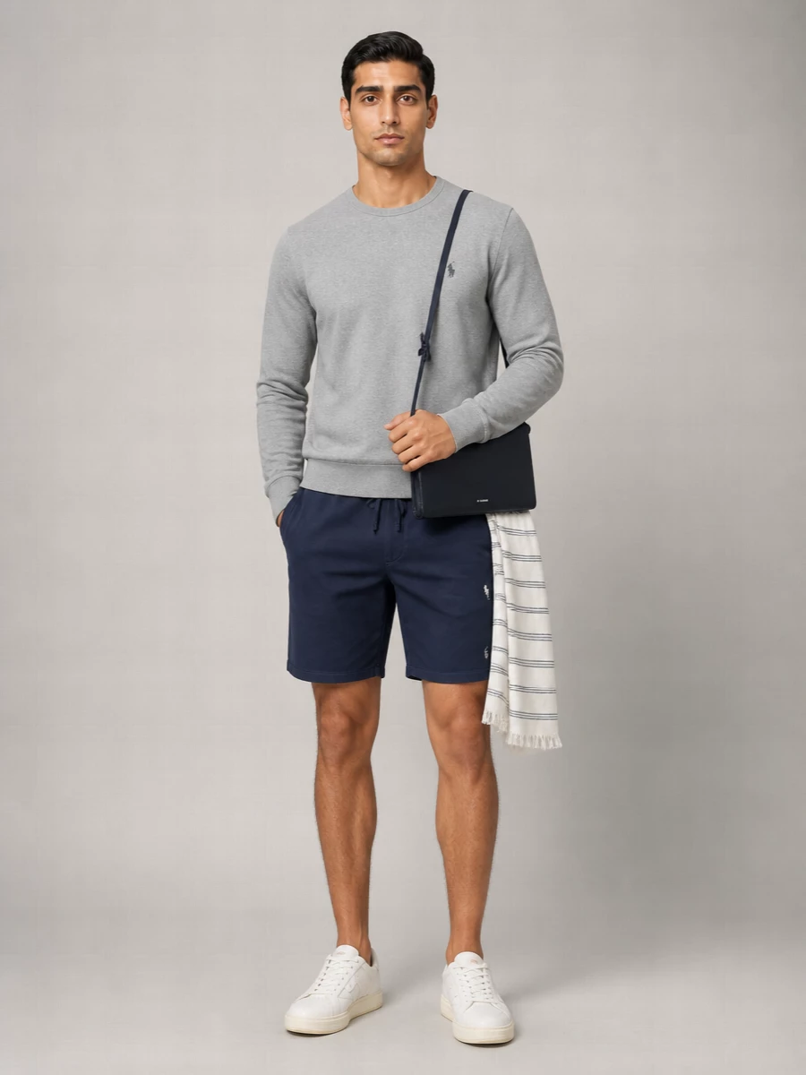 Polo Ralph Lauren Crew Neck Sweater With Ribbed Cuffs And Hem