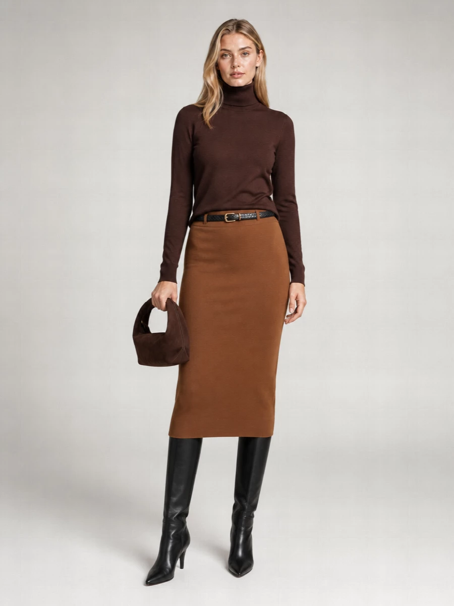 Saint Laurent Wool Pencil Skirt