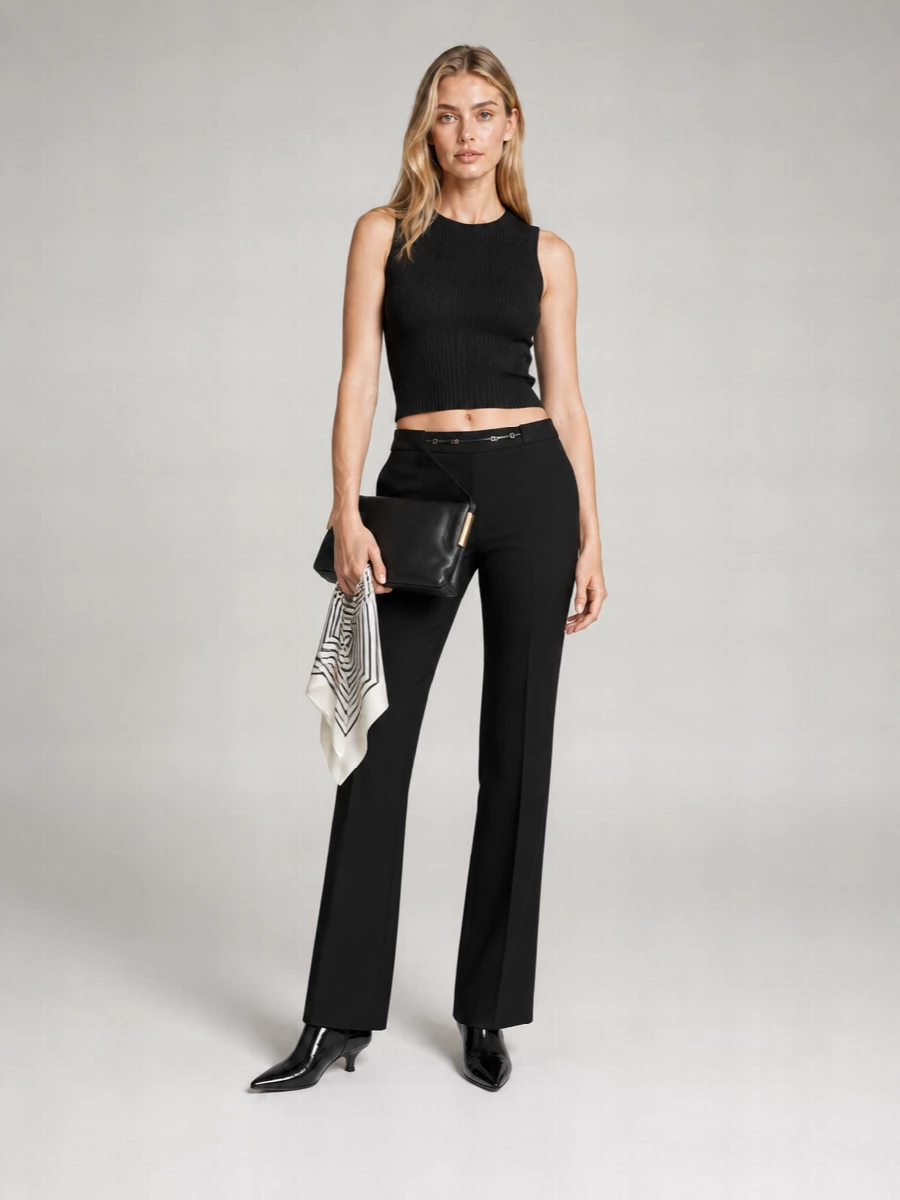 Elisabetta Franchi Ribbed Sleeveless Knit Top