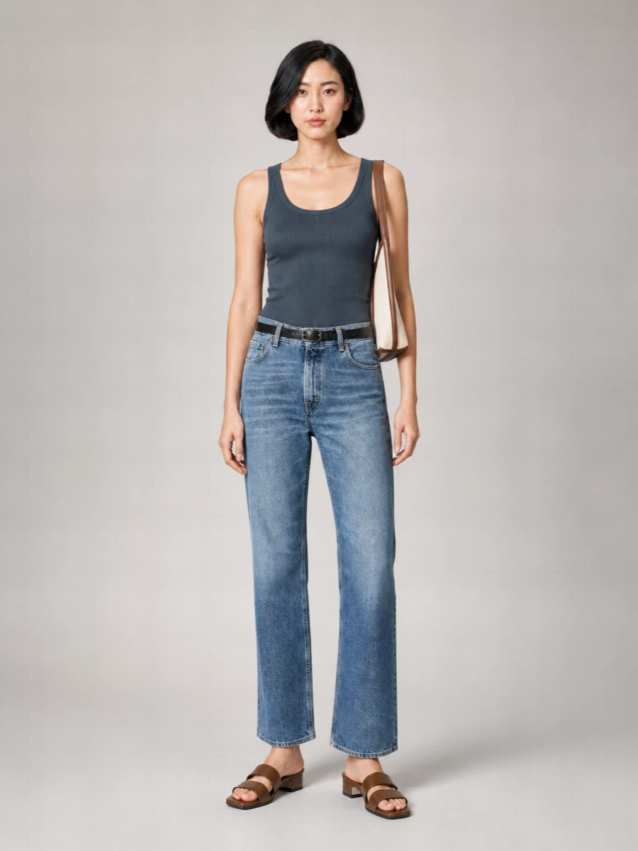 Haikure Cotton Straight-Leg Jeans