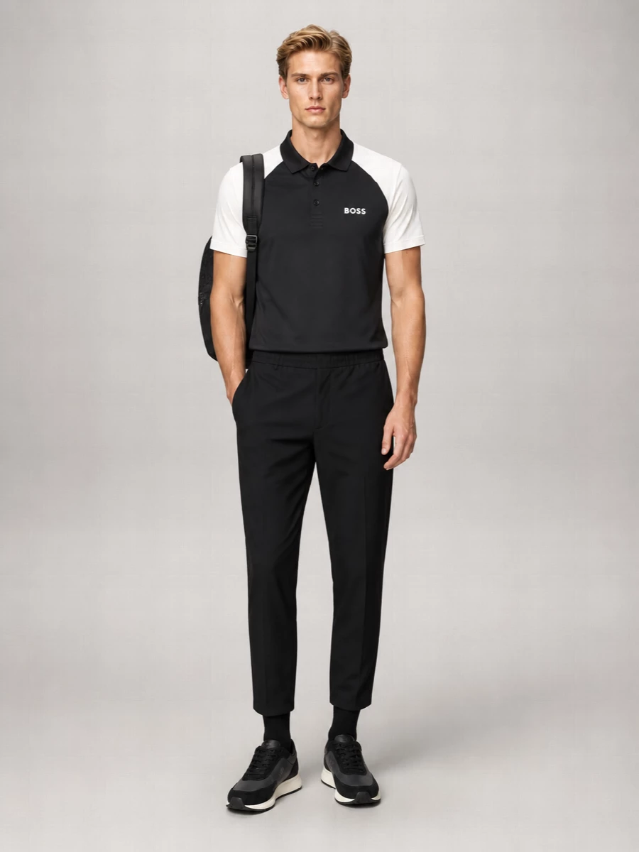 Boss Ribbed Regular-Fit Polo Shirt