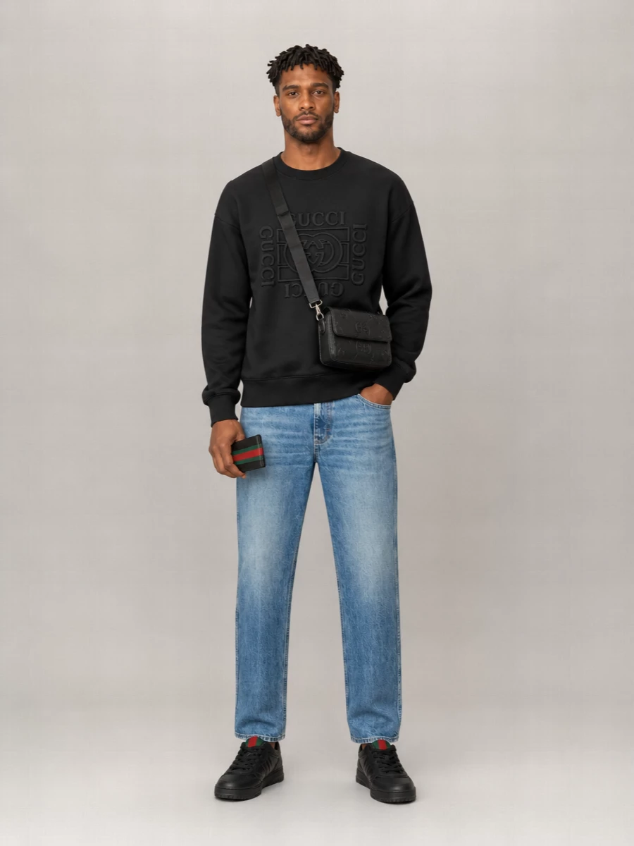 Gucci Leather Low-Top Sneakers