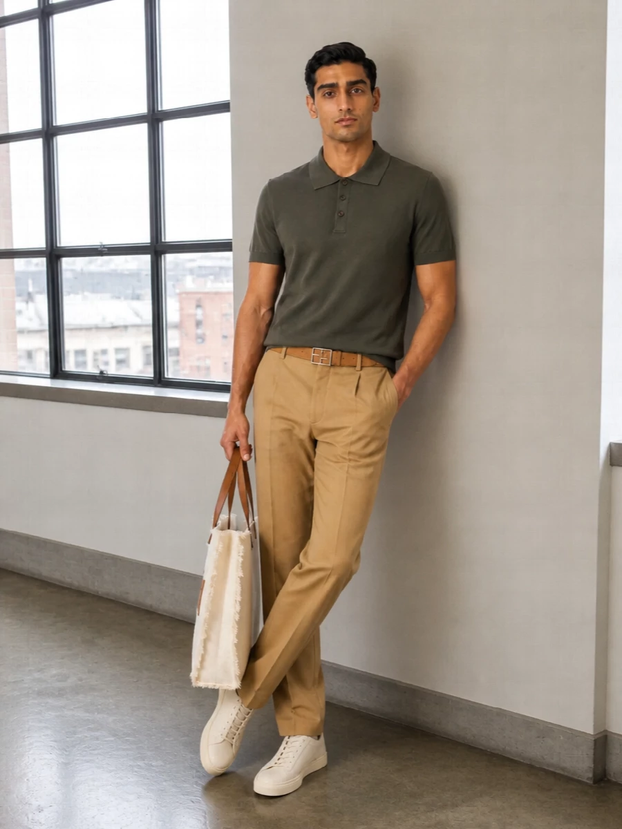 Fay olive polo fendi camel chinos tods sneakers