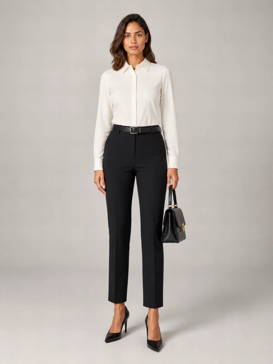 Ferragamo Wool High-Rise Tailored Trousers