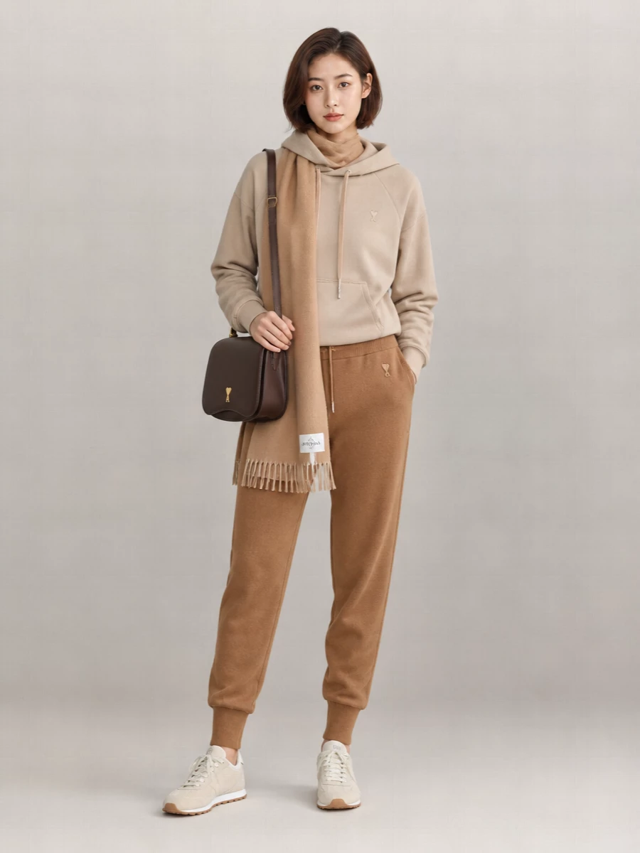 Ami Paris merino wool drawstring jogging trousers