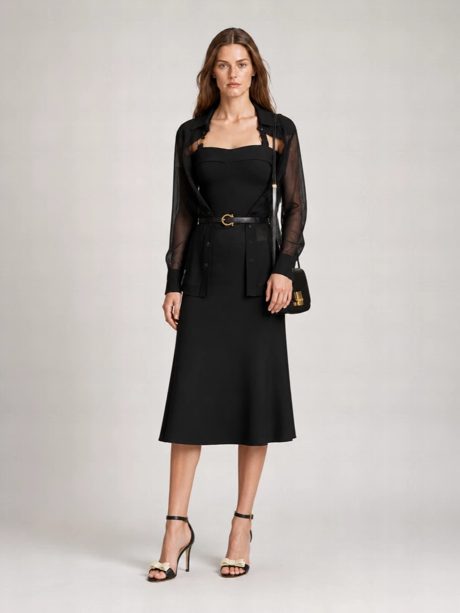 Ferragamo Semi-Sheer Fitted Jacket